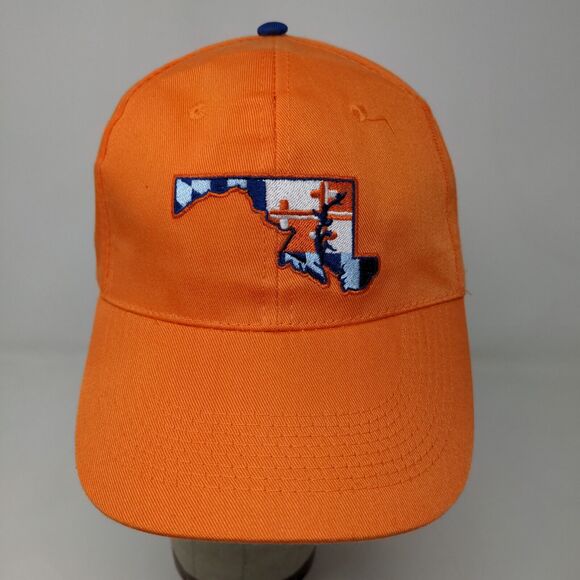 Unbranded Men's Snapback Hat Orange Adjustable Executive Beach Embroidered Logo - Picture 3 of 11